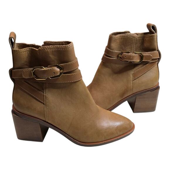 Louise et cie BROWN LEATHER Uzma ALE Booties boots Size 6.5 - Picture 1 of 11